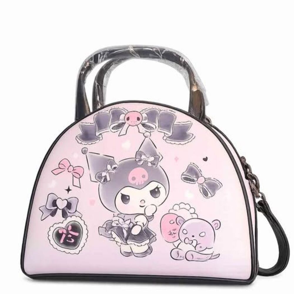 Loungefly Sanrio Kuromi & Baku Ribbon Dome Crossbody Bag Pink Sold Out